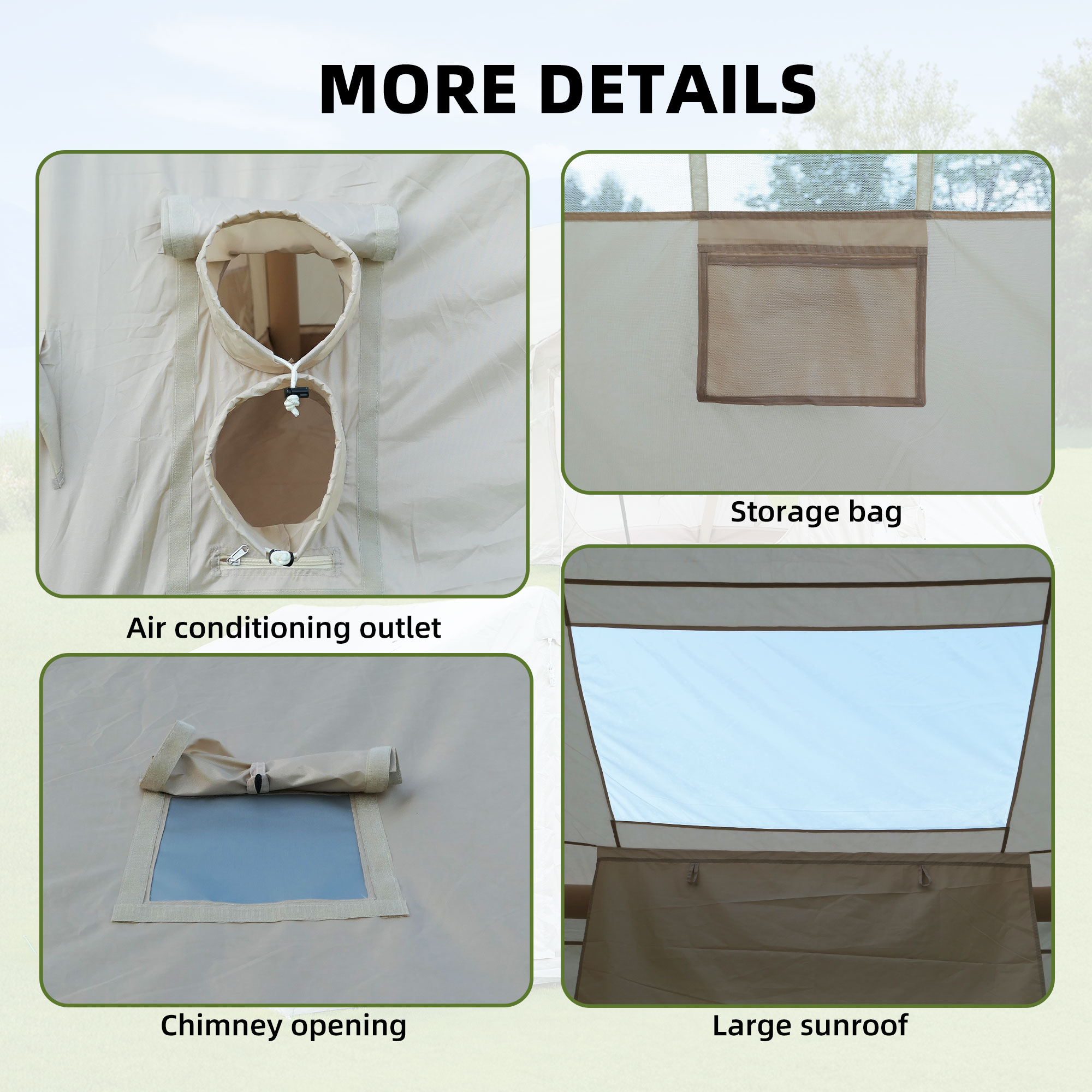 Inflatable Camping Tent Waterproof Glamping Tent With Air Pump_voghion.com
